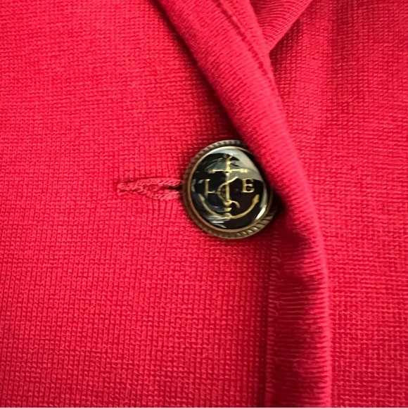 Lands’ End Red Knit Blazer Jacket 14 - Picture 5 of 8